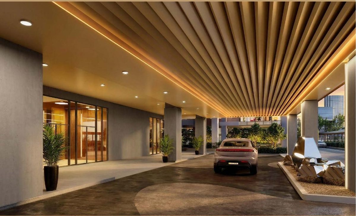 Cochrane Residence grand lobby drop-off